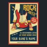 Créez votre propre affiche de musique Retro Rock<br><div class="desc">Modifiez les champs de texte en fonction de vos besoins. Vous pouvez customiser les polices et les tailles des champs de texte comme vous le souhaitez. Voir mon magasin pour plus d'articles musicaux.</div>