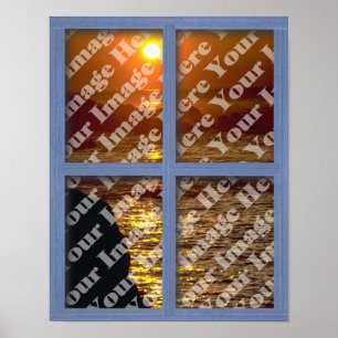 Créez votre propre affiche en bois bleue de