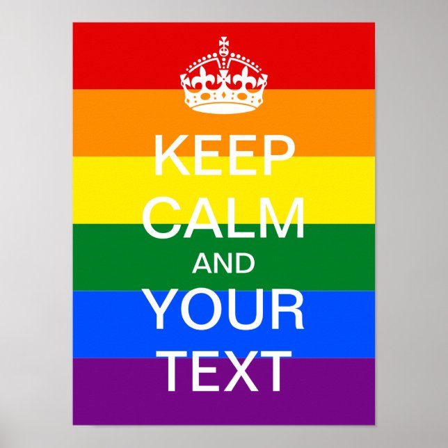 Créez votre propre affiche Rainbow "KEEP CALM" ! (Devant)
