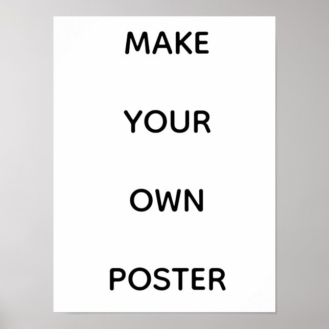 CRÉEZ VOTRE PROPRE AFFICHE SUR MESURE (Devant)