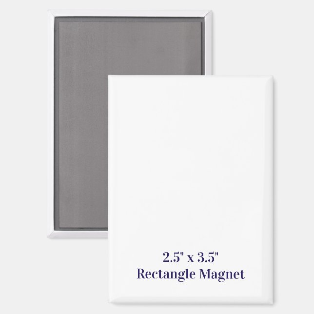 Créez votre propre aimant rectangle 2,5" x 3,5" (Recto/Verso)