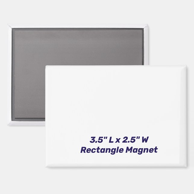 Créez votre propre aimant rectangle 3,5" x 2,5" (Recto/Verso)