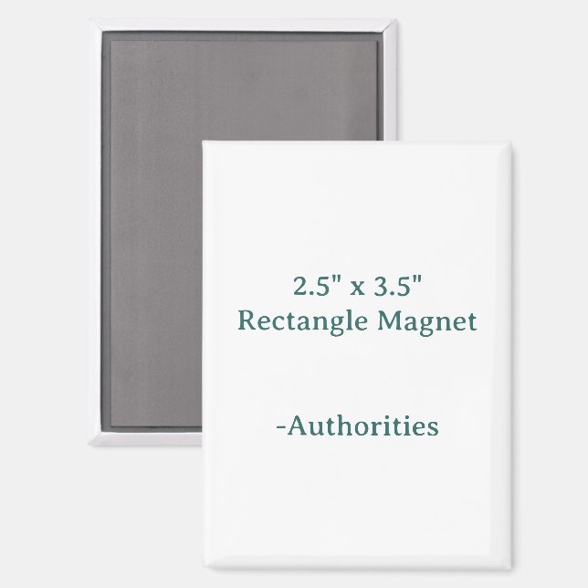 Créez votre propre aimant rectangle de 2,5" x 3,5" (Recto/Verso)