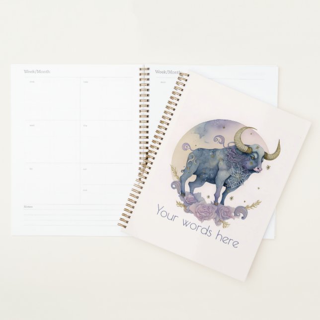 Créez votre propre Aquarelle violette Taurus Zodia (Devant avec enveloppe)