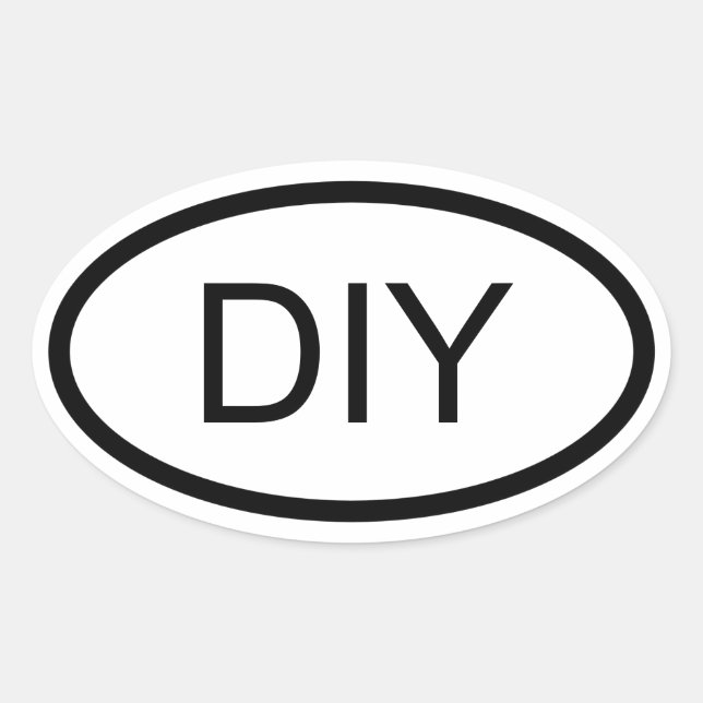 Créez votre propre autocollant ovale de style euro (Devant)