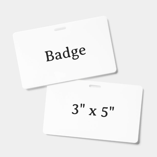 Créez Votre Propre Badge De Conception Simple Pers (Avant & arrière)