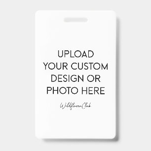 Créez votre propre badge photo vertical en PVC pla