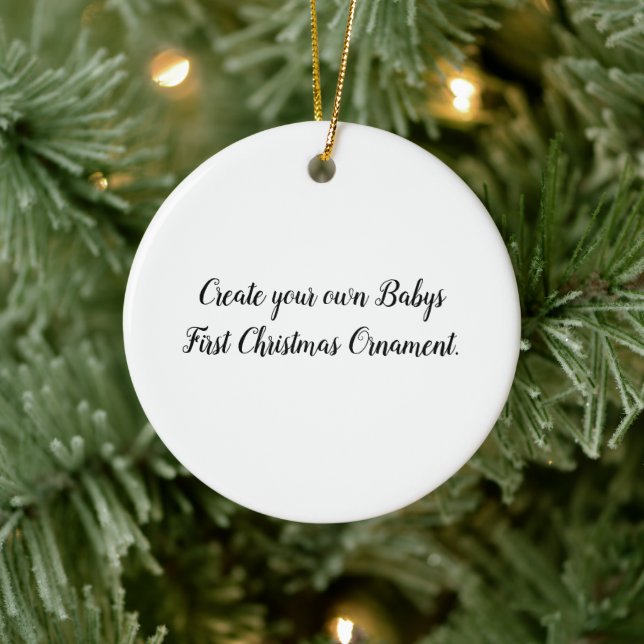 Créez votre propre bébé Premier ornement de Noël (Arbre)