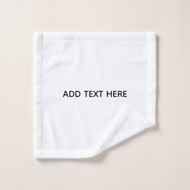 Créez Votre Propre Blanc  (Gant de toilette)
