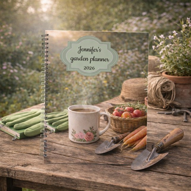 Créez votre propre café avant de jardiner jardin (Personal coffee before gardening garden planner, You can add your own name, text and year.)