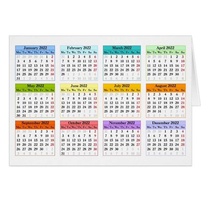 Créez votre propre calendrier 2022 (Devant Horizontal)