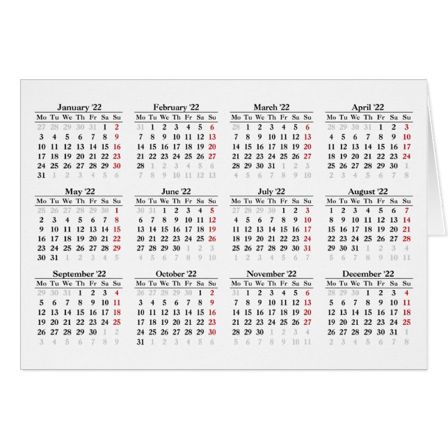 Créez votre propre calendrier 2022 (Devant Horizontal)