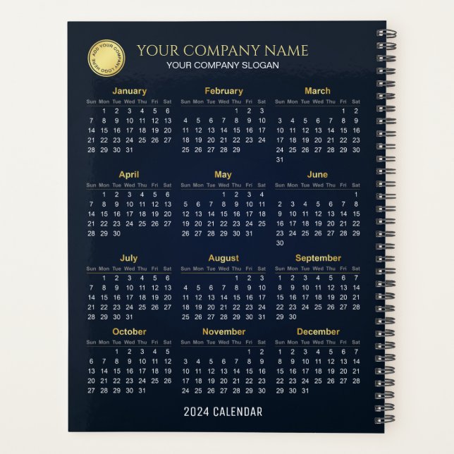 Créez votre propre calendrier 2024 Entreprise | Pl (Dos)