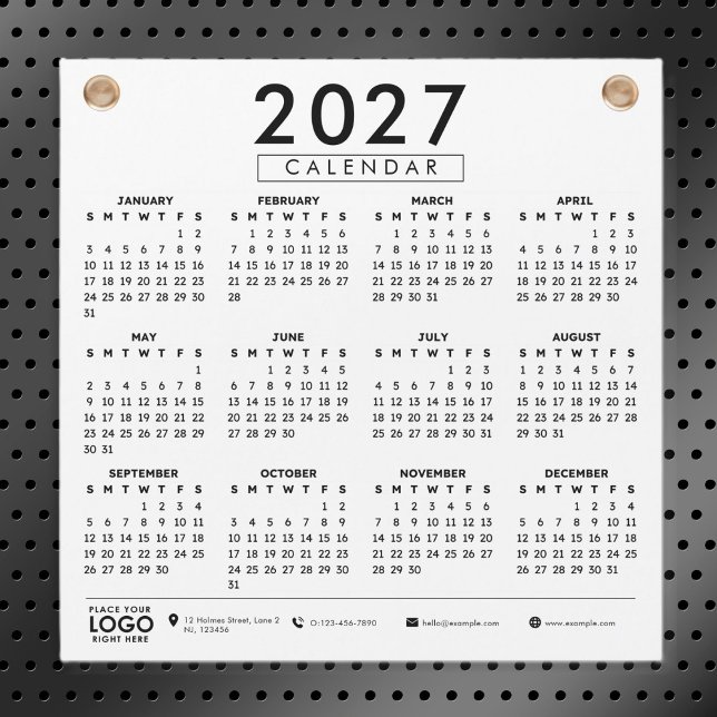 Créez votre propre calendrier de logo d'entreprise (create our own 2027 custom logo calendar)