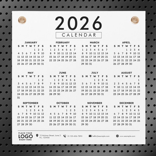 Créez votre propre calendrier de logo d'entreprise (2026 custom logo calendar for business)