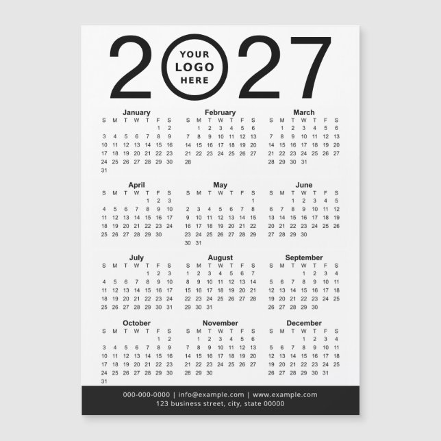 Créez votre propre calendrier de logo d'entreprise (Devant)