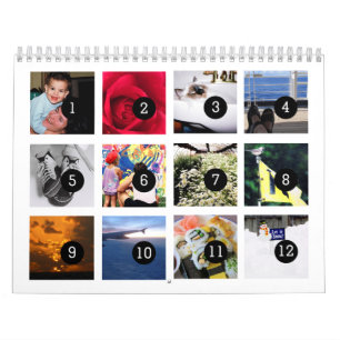 Créez votre propre calendrier photo blanc