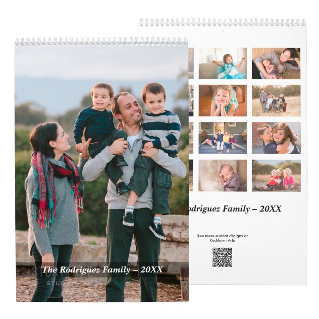 Créez votre propre calendrier photo espagnol (Create Your Own Custom Spanish Photo Calendar, front/back)