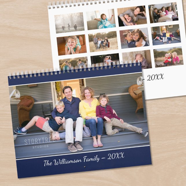 Créez votre propre calendrier photo moderne (Create Your Own Modern Photo Calendar, front/back)
