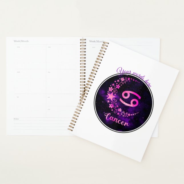 Créez votre propre cancer céleste violet Zodiac (Devant avec enveloppe)