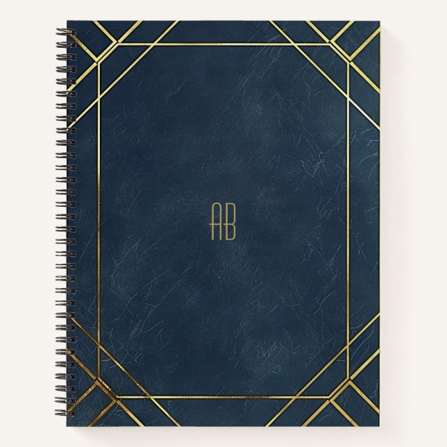 Créez votre propre Carnet bleu et or Navy (Devant)
