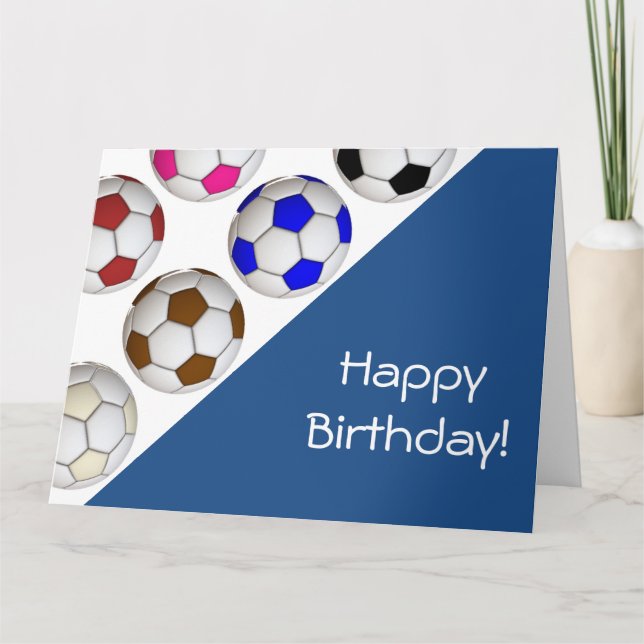 Créez votre propre carte d'anniversaire de footbal (Devant)
