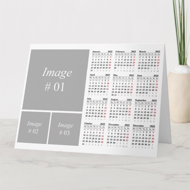 Créez votre propre carte de calendrier 2022 (Devant)