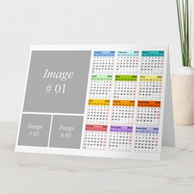 Créez votre propre carte de calendrier 2022 (Devant)