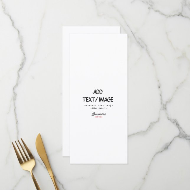 Créez votre propre carte de menu (Devant/Arrière en situation)