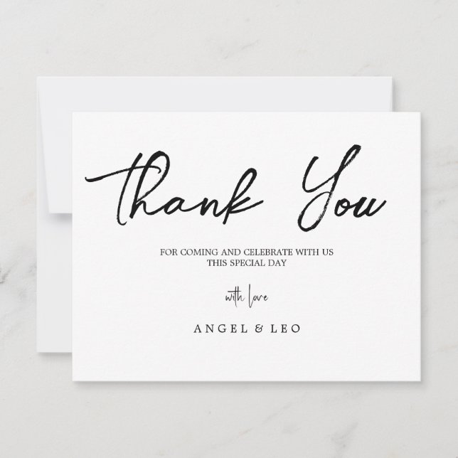 Créez votre propre carte de remerciement minimalis (Devant)