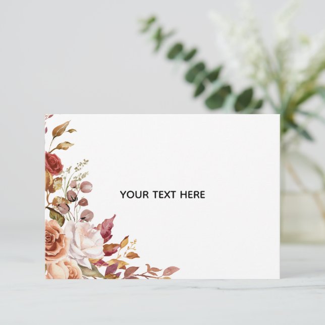 Créez votre propre carte de réponse florale (Debout devant)