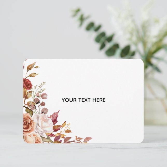 Créez votre propre carte de réponse florale (Debout devant)