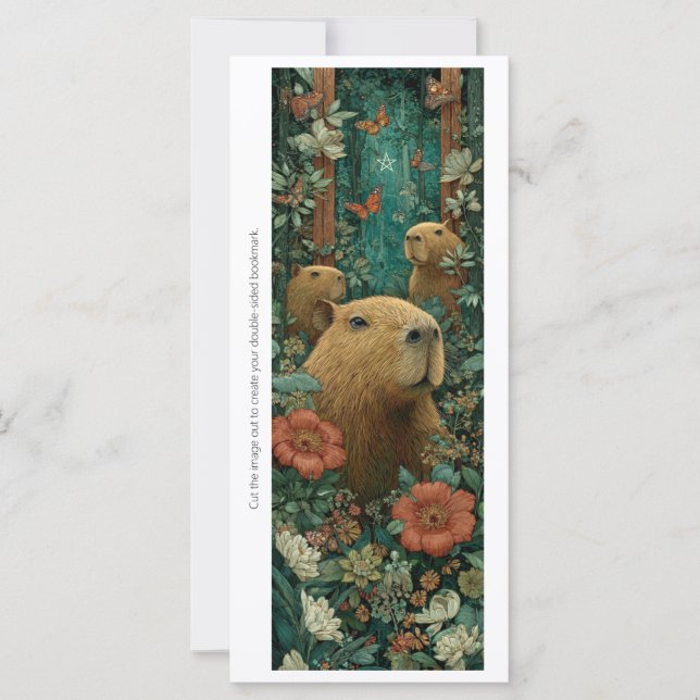 Créez votre propre carte de signet de capybaras de (Devant)