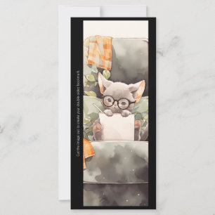 Créez votre propre carte de signet de chaton gris 