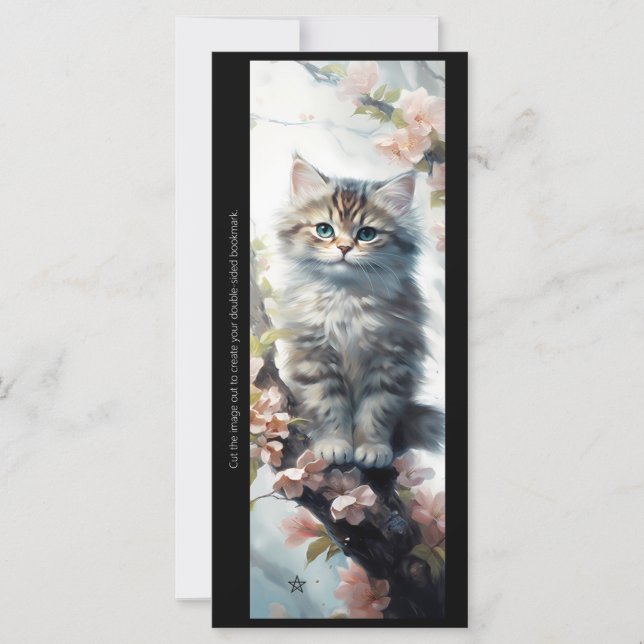 Créez votre propre carte de signet de chaton rayé  (Devant)