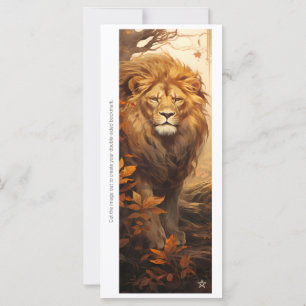 Créez votre propre carte de signet de lion floral 