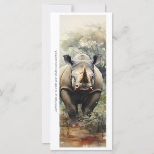 Créez votre propre carte de signet de rhinocéros s
