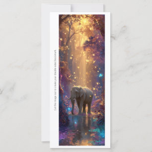 Créez votre propre carte de signet éléphant enchan