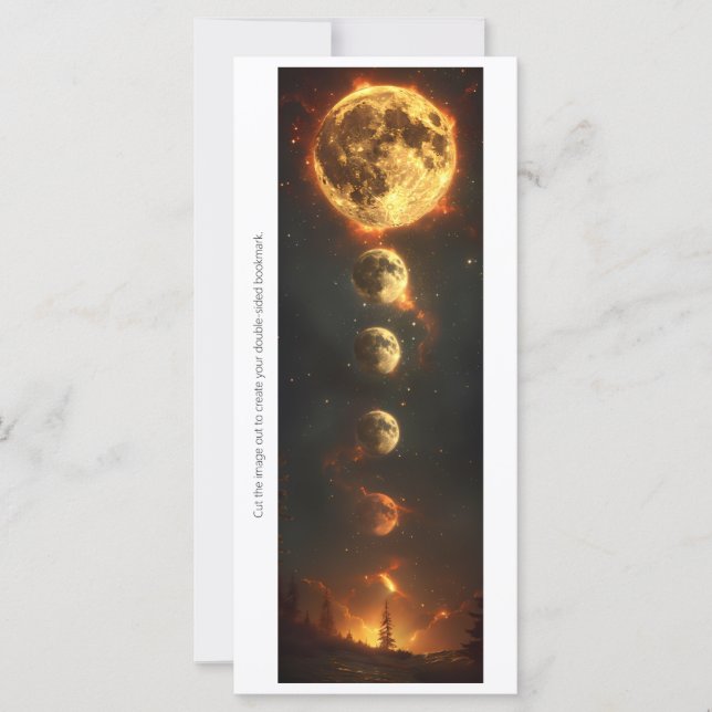 Créez votre propre carte de signet Fire Moons (Devant)