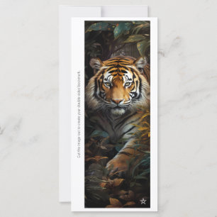 Créez votre propre carte de signet floral de tigre