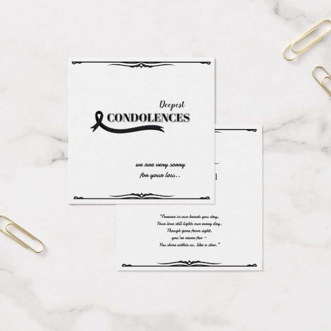 Créez Votre Propre Carte de Sympathie Simple 2,5"  (Bureau)