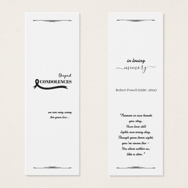 Créez votre propre carte de sympathie simple 3,0"  (Devant & derrière)