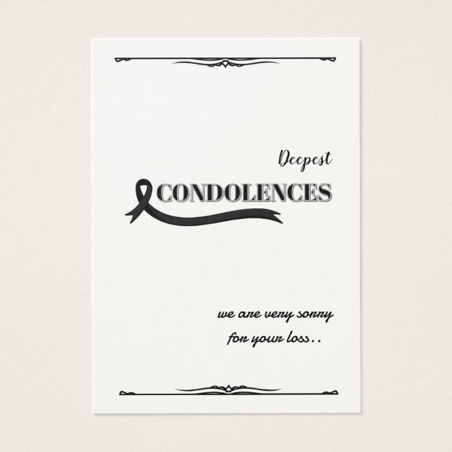 Créez Votre Propre Carte de Sympathie Simple 3,5"  (Devant)