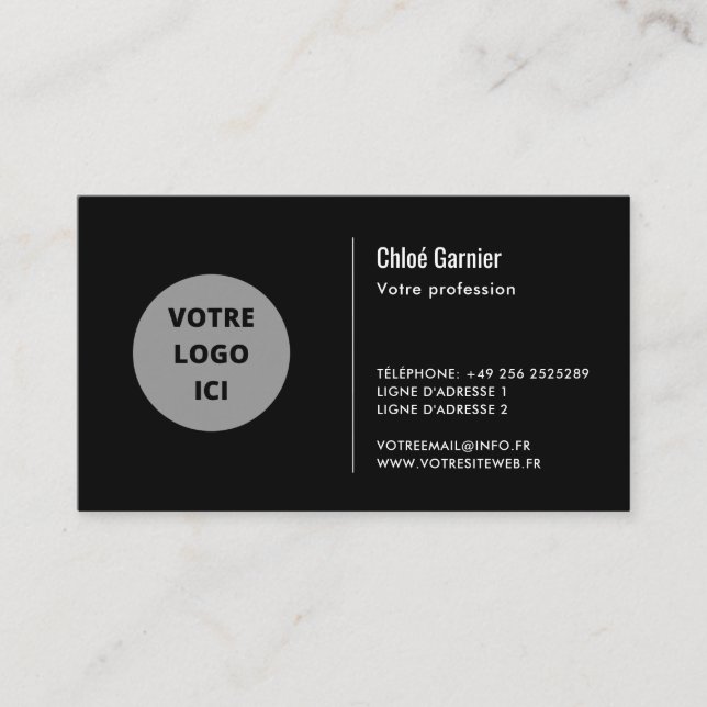 Créez Votre Propre Carte de Visite (Devant)