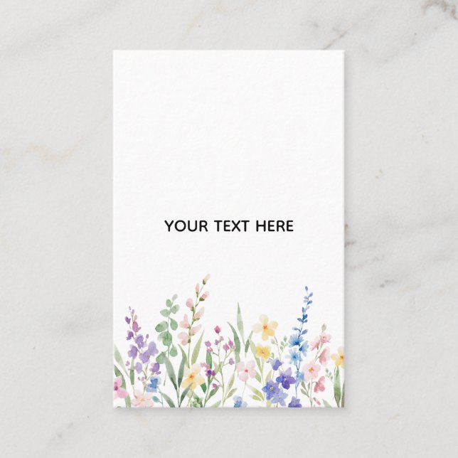 Créez votre propre carte de visite florale (Devant)