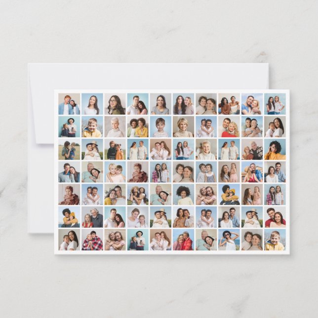 Créez votre propre carte de vœux collage de 70 pho (Devant)