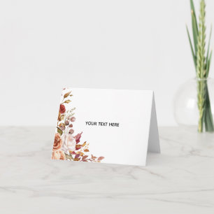 Créez Votre Propre Carte De Vœux Florale Pliée