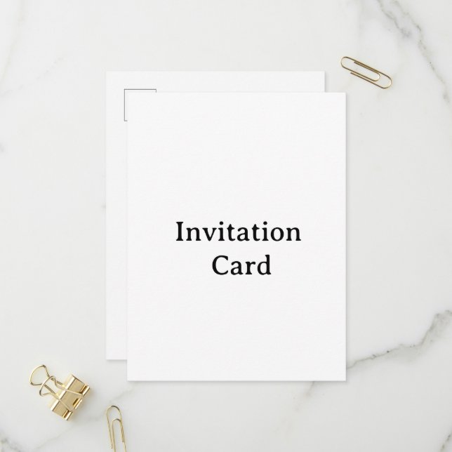 créez votre propre carte d'invitation simple (Devant/Arrière en situation)