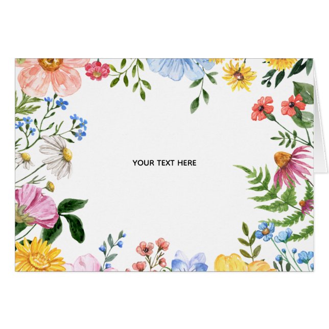 Créez votre propre carte florale (Devant horizontal)