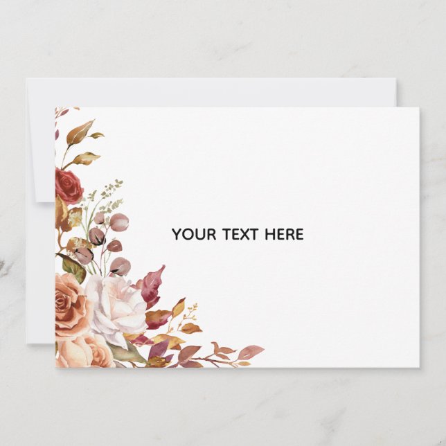 Créez votre propre carte florale plate (Devant)